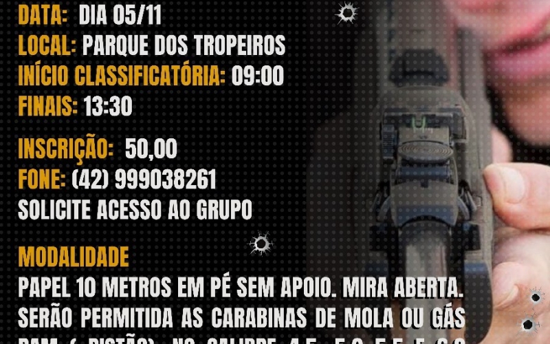  1º CAMPEONATO DE TIRO ESPORTIVO DE PRESSÃO BROTHERS - 3º Etapa - FINAL