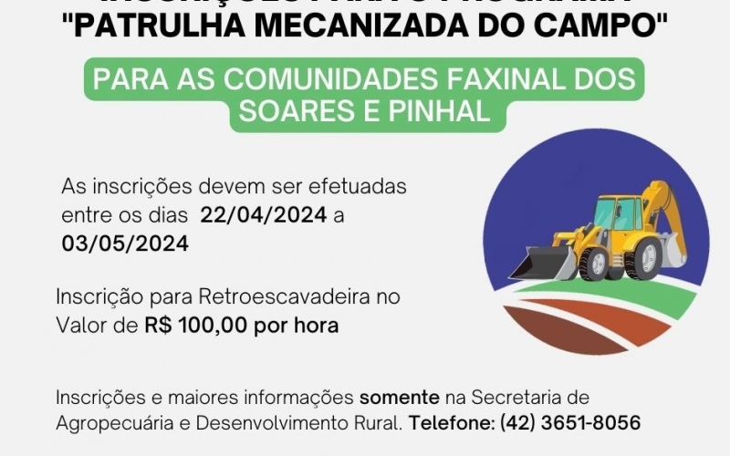 INSCRIÇÕES PARA O PROGRAMA 