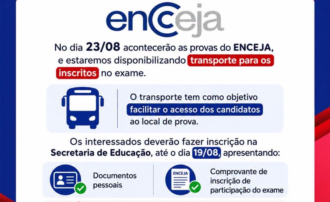  ATENÇÃO, PARTICIPANTES DO ENCEJA!