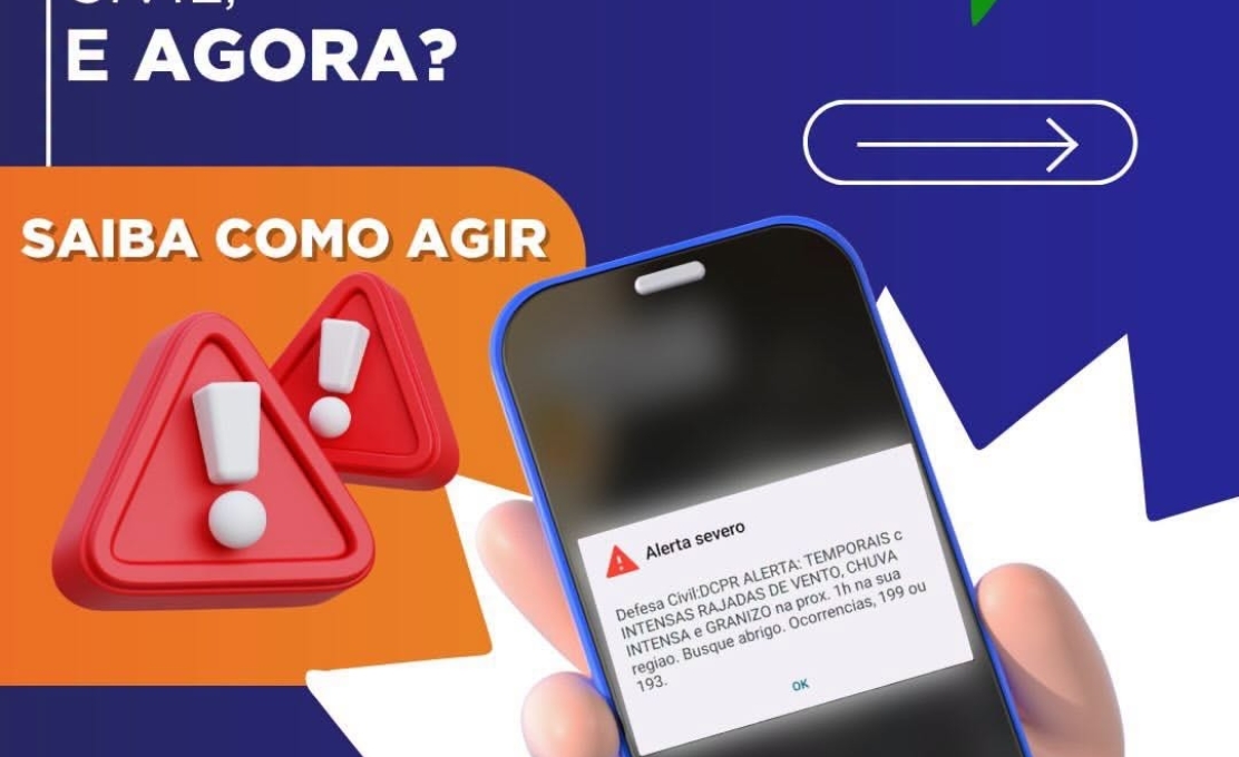 RECEBEU UM ALERTA SEVERO DA DEFESA CIVIL?
