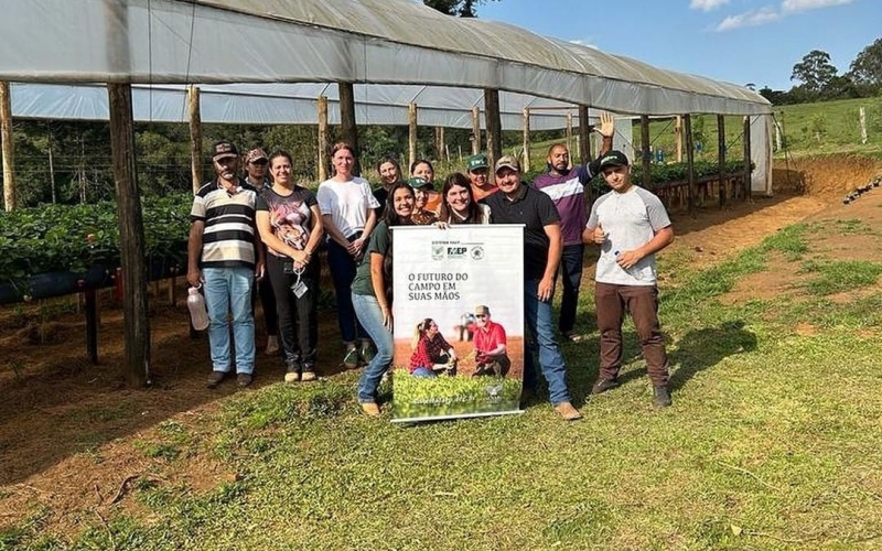 CURSO DE CULTIVO DE MORANGUEIRO EM SUBSTRATO CAPACITA PRODUTORES DE RESERVA DO IGUAÇU 