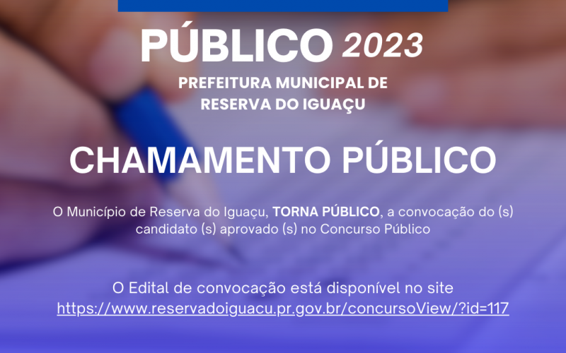 CHAMAMENTO PÚBLICO