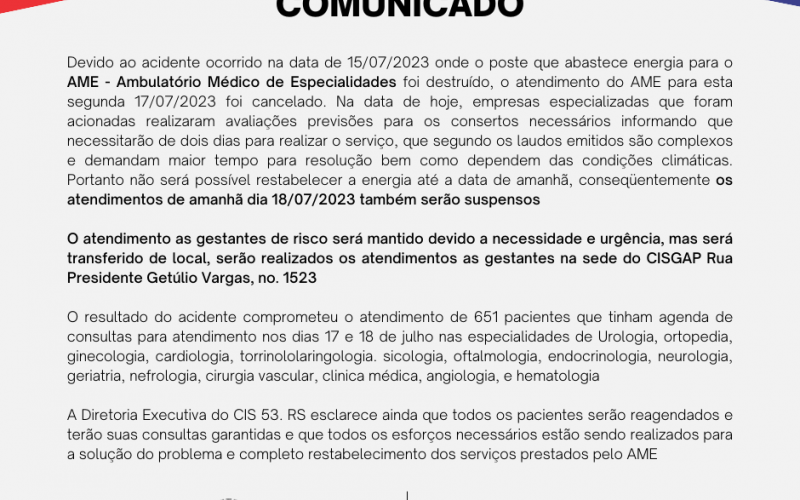 COMUNICADO