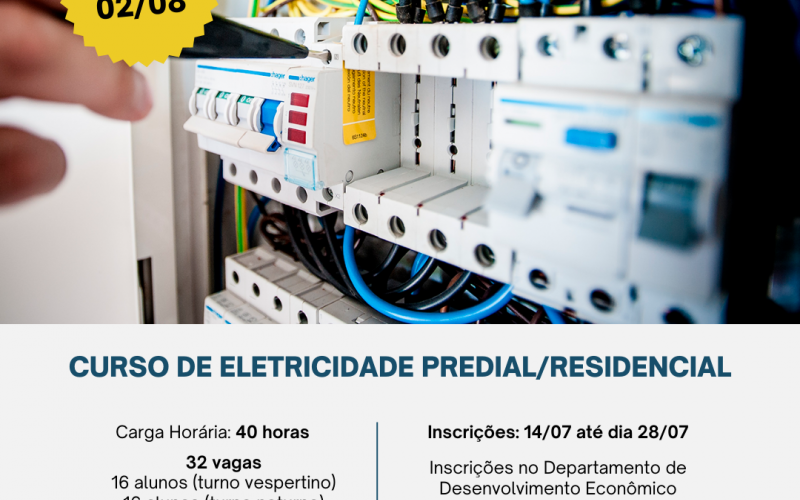  CURSO DE ELETRICIDADE PREDIAL/RESIDENCIAL 