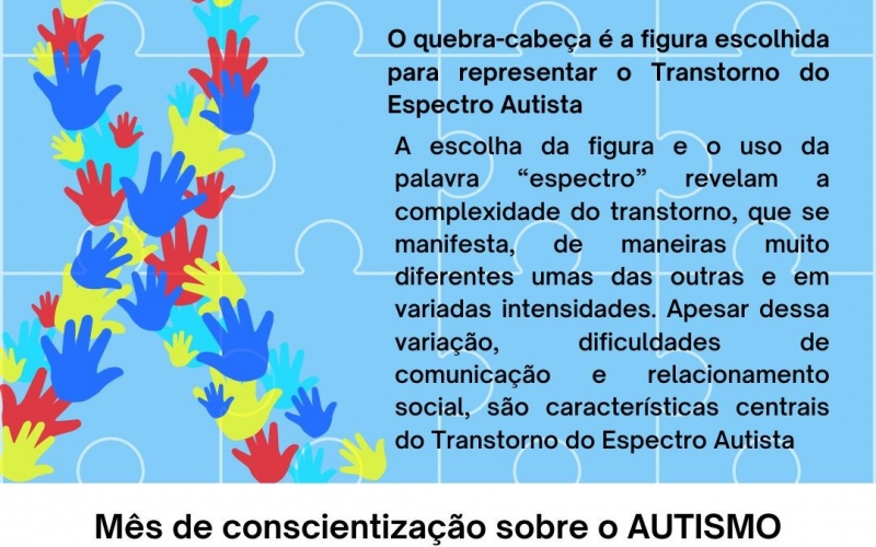 DIA 02 DE ABRIL - DIA MUNDIAL DE CONSCIENTIZAÇÃO SOBRE O AUTISMO