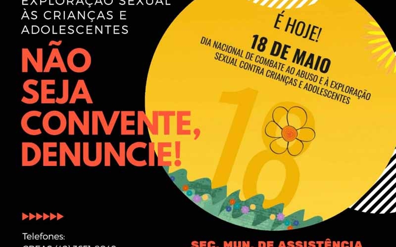 SOBRE O 18 DE MAIO: Faça bonito e DENUNCIE!