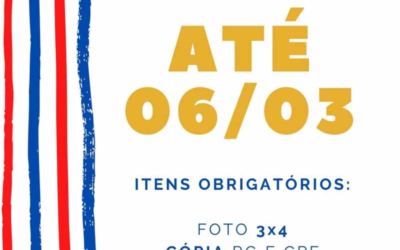 Confecções das Carteirinhas do Transporte Universitário