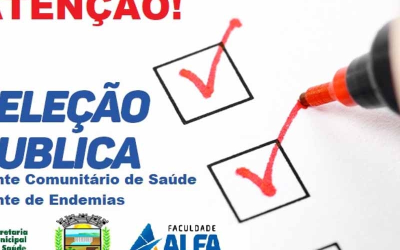 Atenção! ultimo dia para inscrever-se no PSS para vagas de Agente C. de Saúde e Combate a Endemias