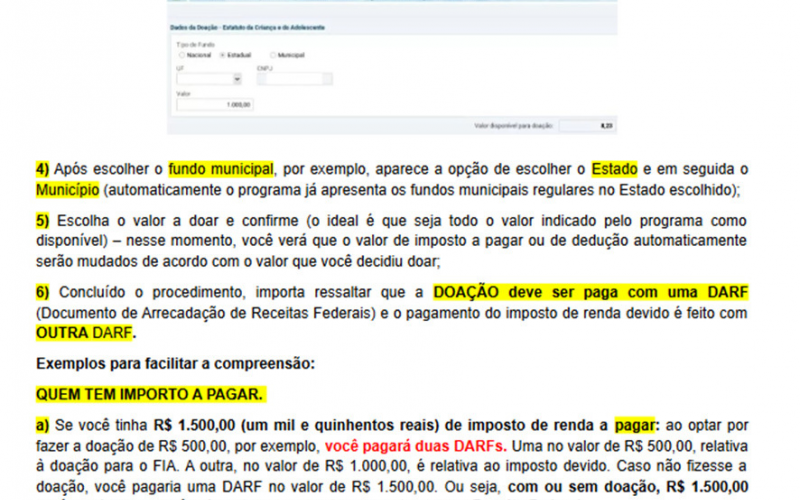 TRANSFORME UMA PARTE DO SEU IMPOSTO DE RENDA EM DOAÇÕES PARA O FUNDO DA INFÂNCIA E ADOLESCÊNCIA!! 