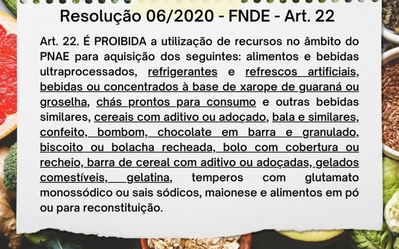 SECRETARIA DE EDUCAÇÃO, ESPORTE E CULTURA OFERTARÁ LANCHE ESPECIAL DE PÁSCOA DE ACORDO COM A RESOLUÇÃO Nº 06/2020 DO FND